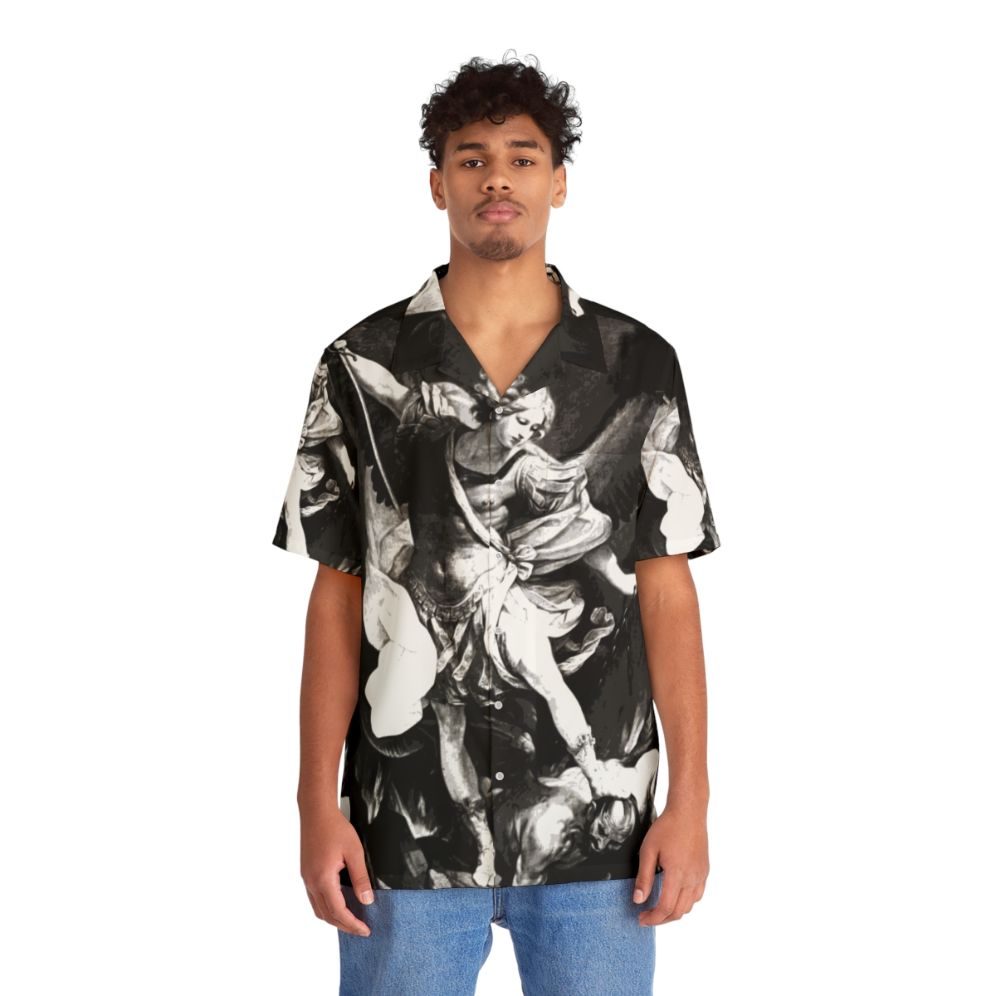 Archangel Saint Michael Catholic Hawaiian Shirt - Lifestyle