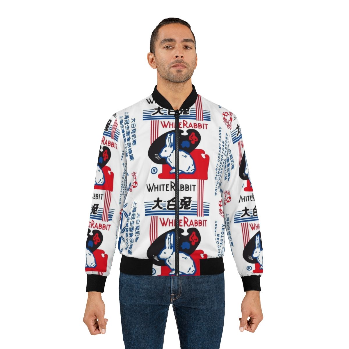 White Rabbit Candy Bomber Jacket with Candy-Inspired Design - Lifestyle