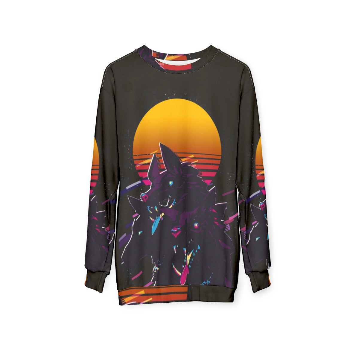 Cerberus Hades 80s Retro Sweatshirt - hanging