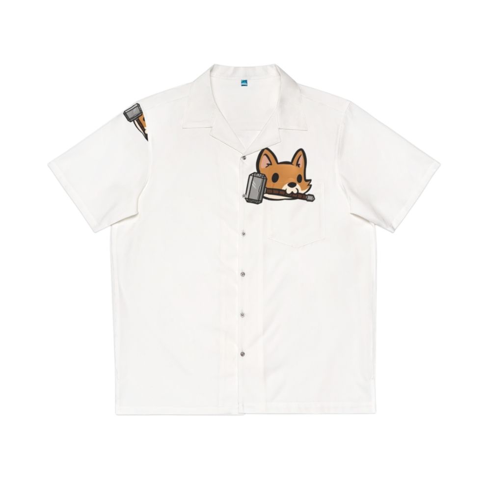 Thorgi Hawaiian Shirt - Cute Corgi Dog Wearing Marvel Thor Inspired Outfit