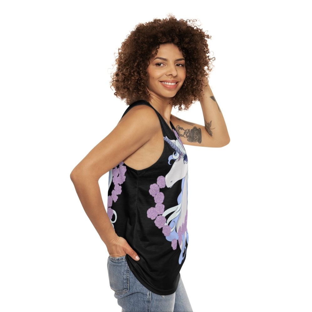 The Last Unicorn Lady Amalthea Unisex Unicorn Tank Top - women side