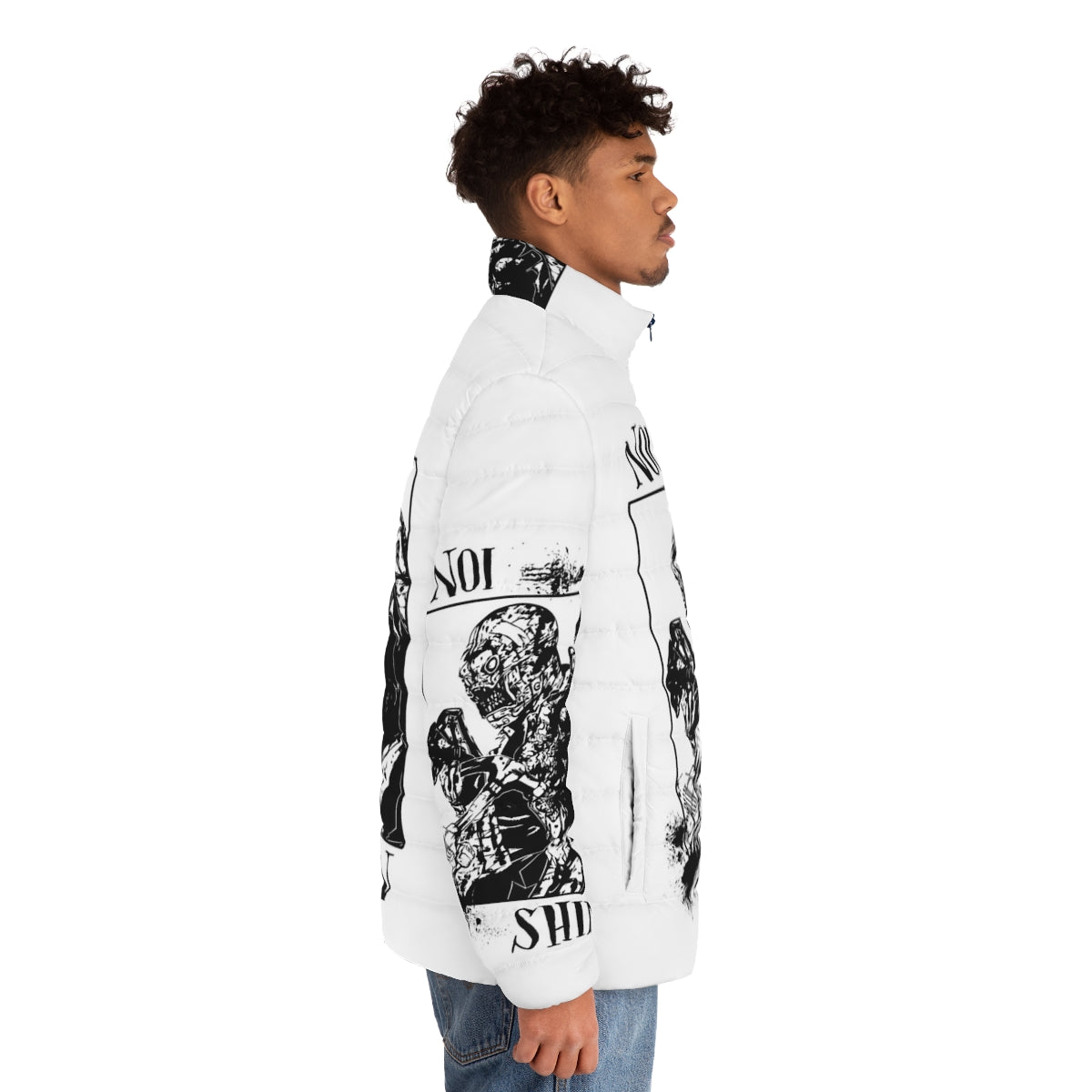 Shin Noi Dorohedoro Puffer Jacket featuring a cool and horror-inspired design - men side right