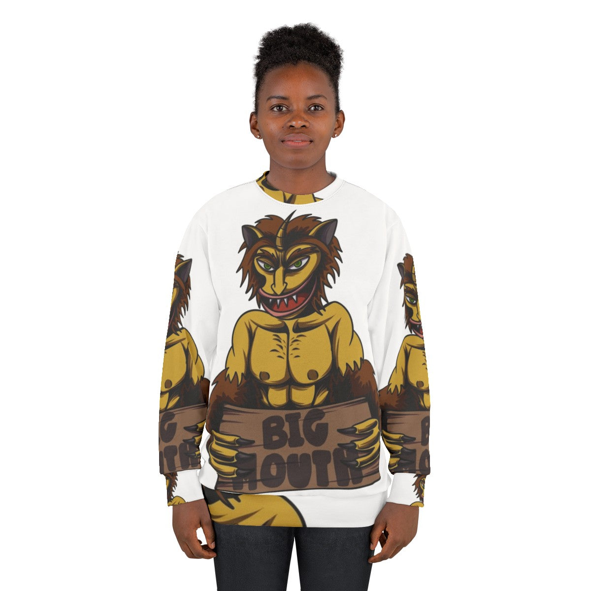 Big Mouth Netflix Sweatshirt featuring Hormone Monster character - women