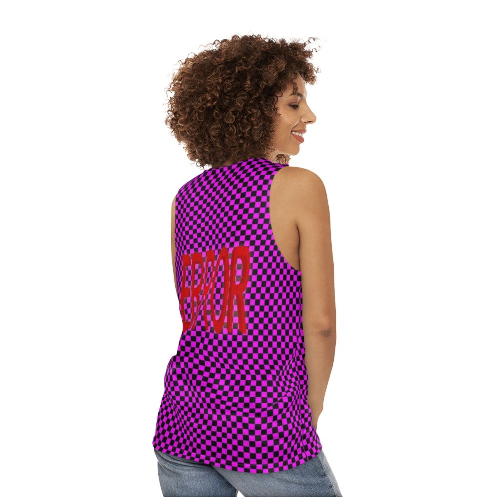 Error Texture Glitch Unisex Tank Top - women back