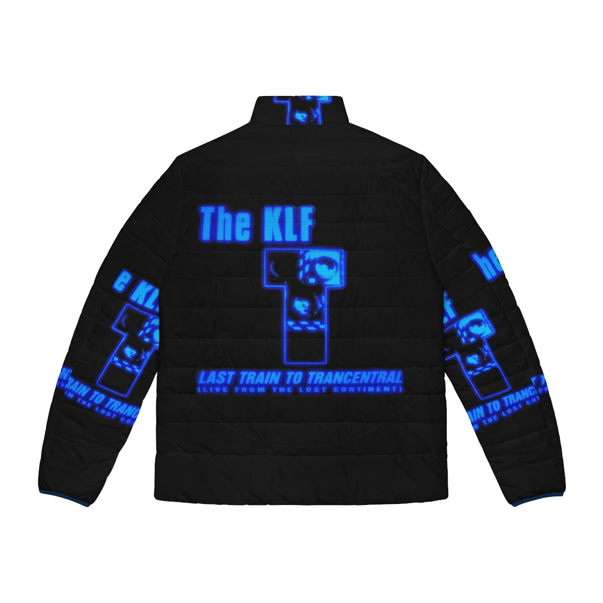 Retro 90s The KLF Last Train to Trancentral puffer jacket - Back