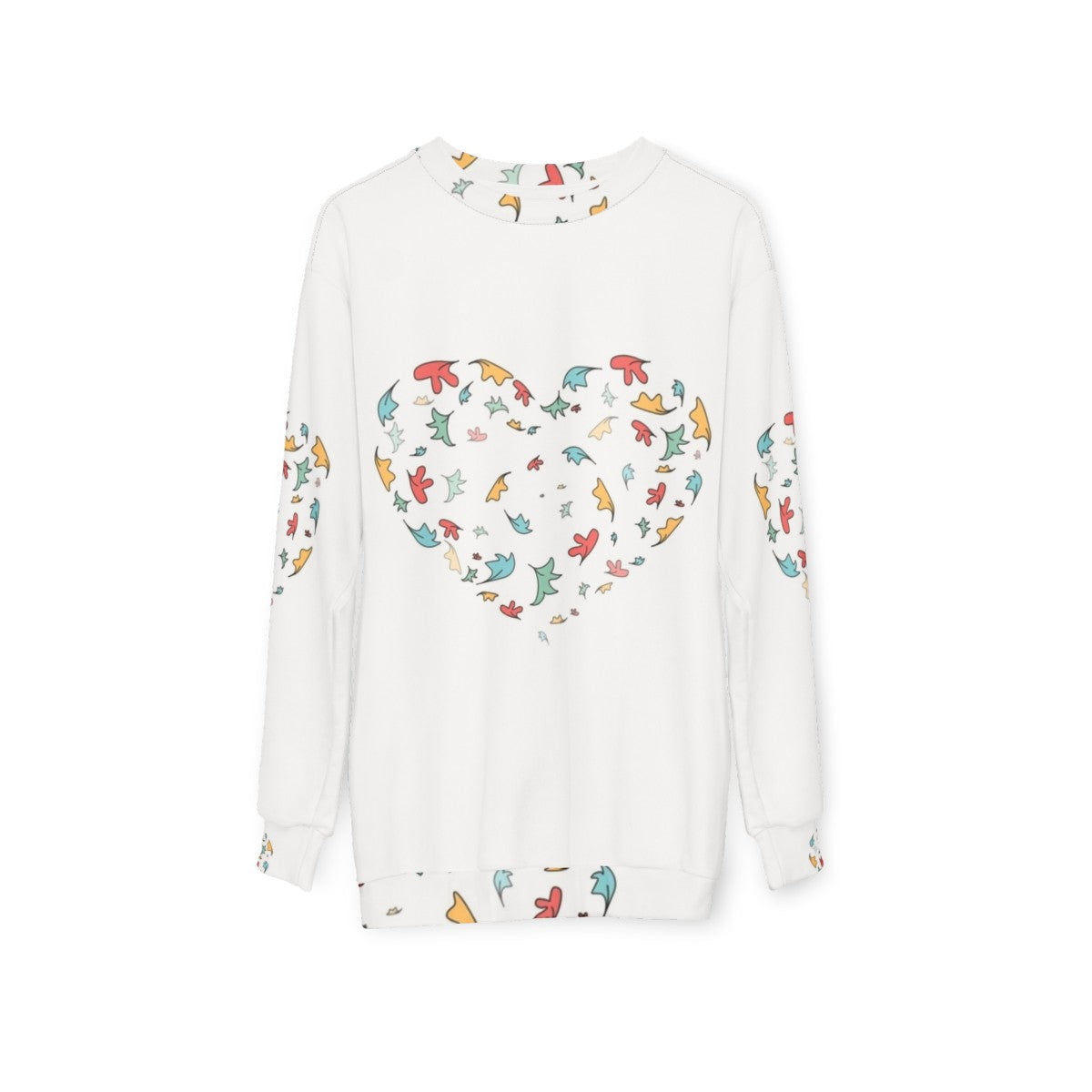 Heartstopper leaves pattern sweatshirt - hanging