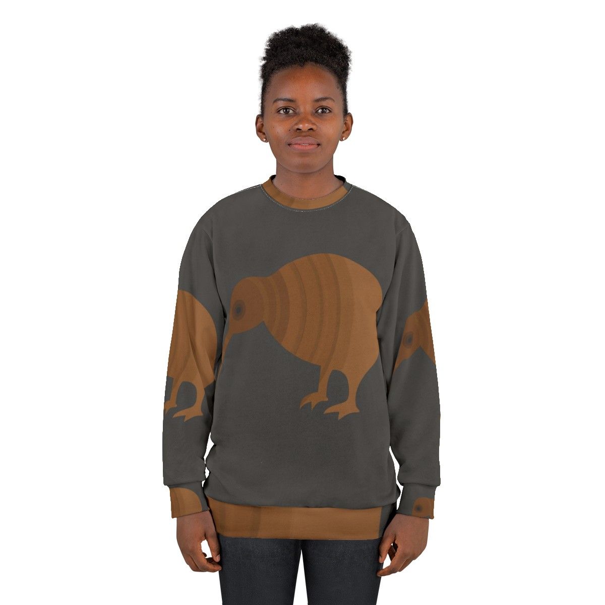 Kiwi Legendary Animals Sweatshirt with Colorful and Abstract Design - women