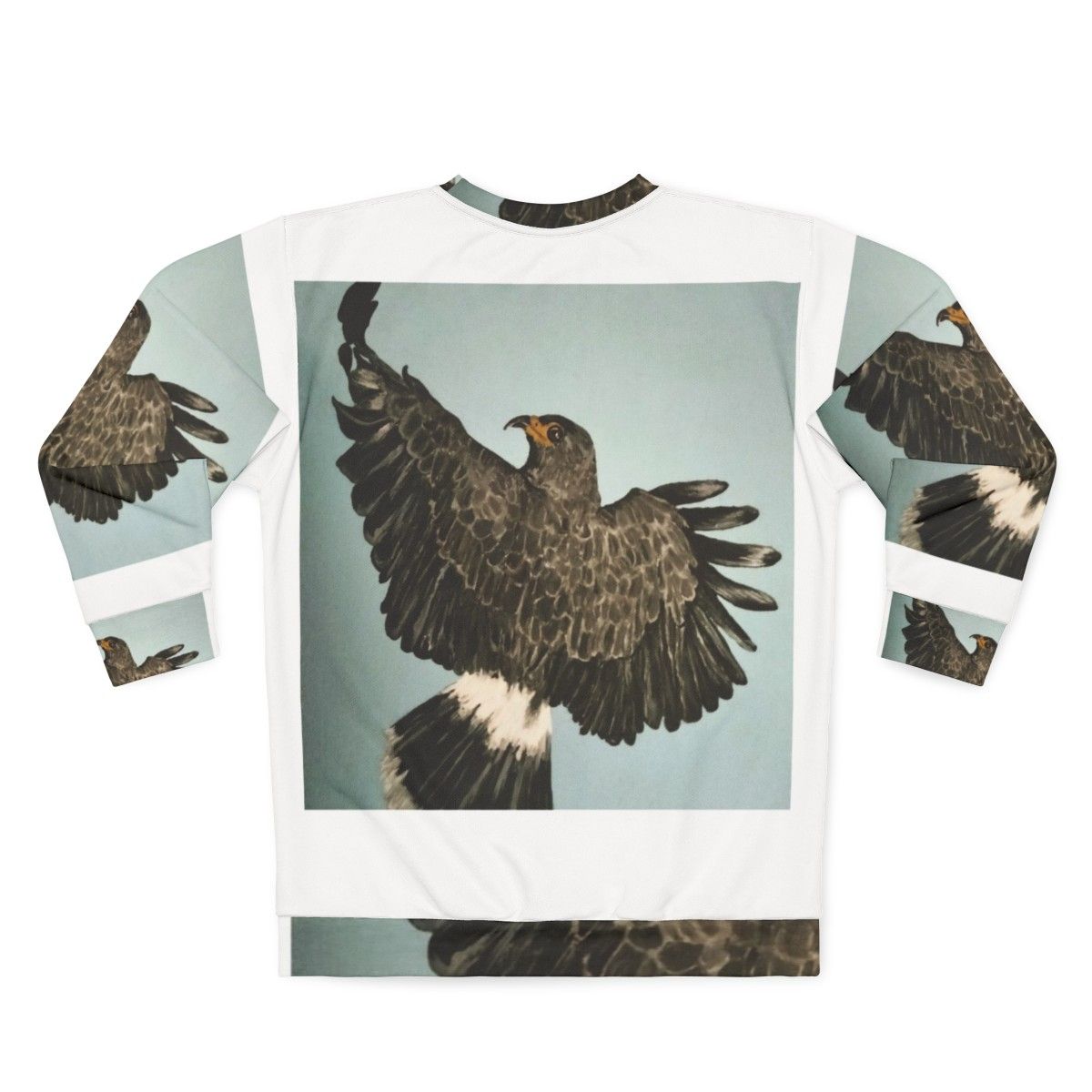 In Flight Sweatshirt featuring a soaring raptor - Back