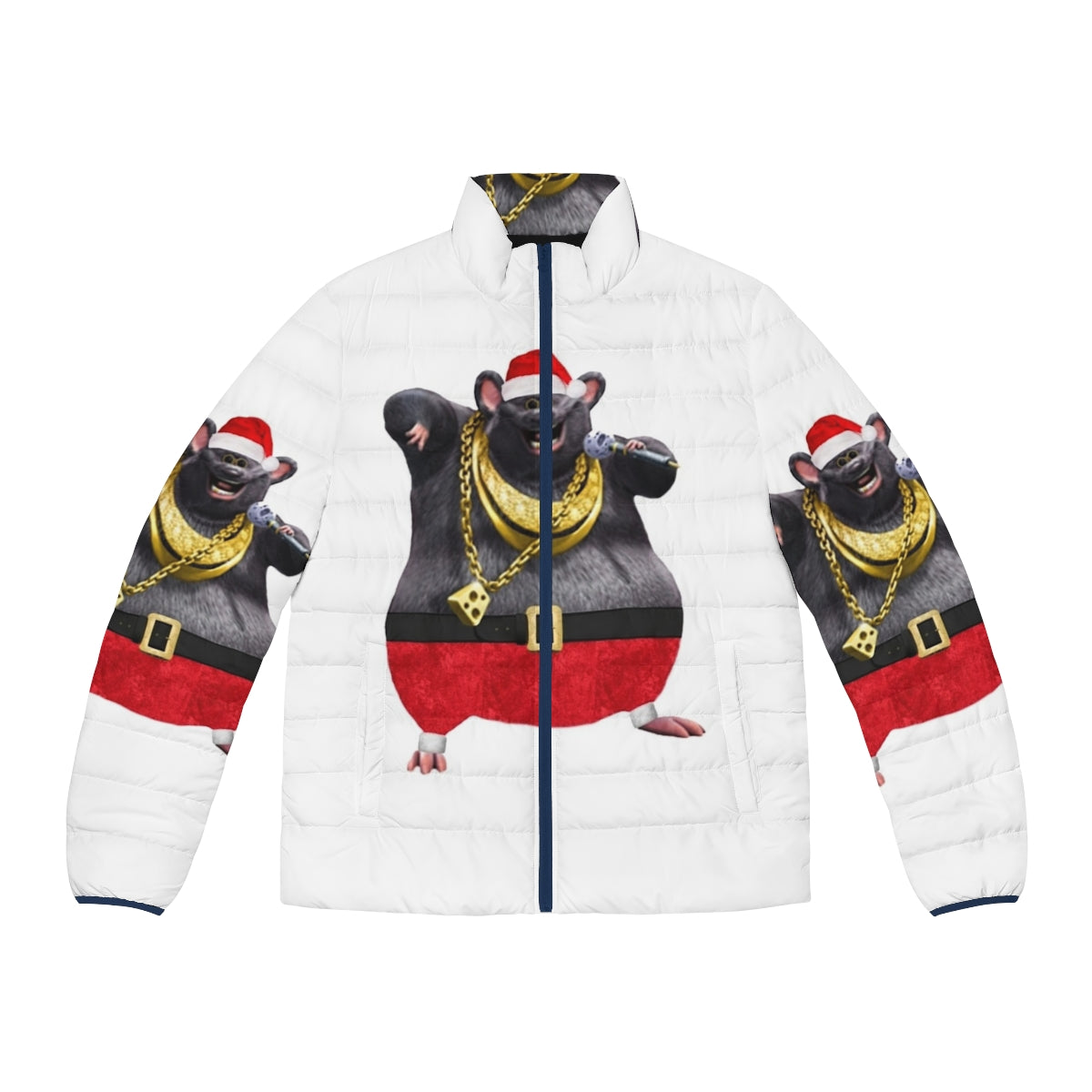 Biggie Cheese Ugly Christmas Puffer Jacket