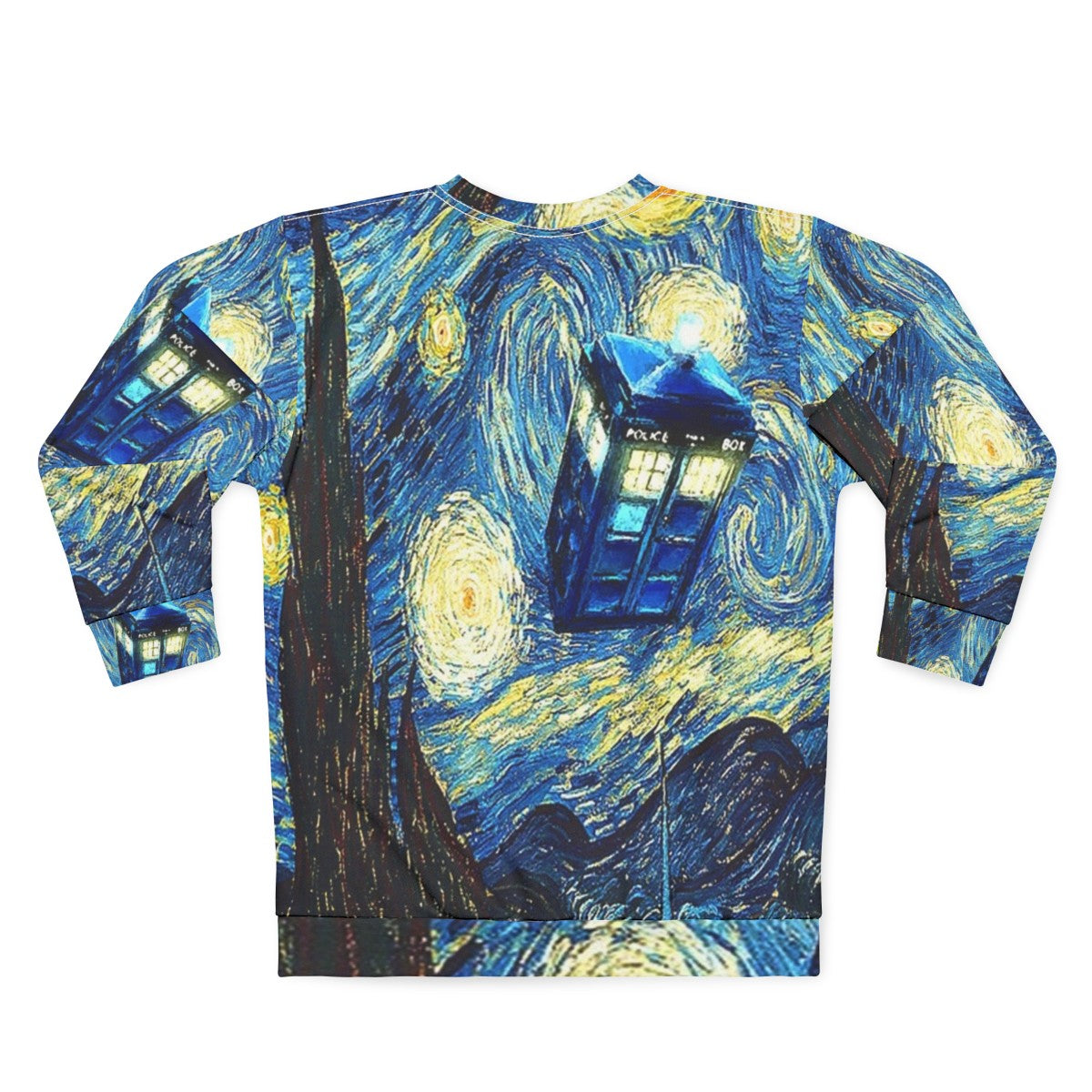 Celestial Van Gogh Sweatshirt with space and night sky design - Back