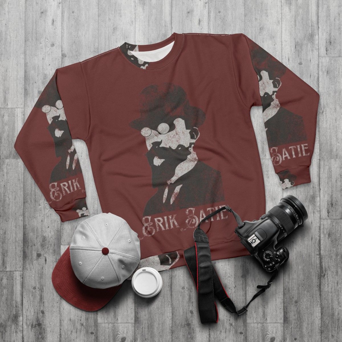 Erik Satie Composer Sweatshirt - flat lay