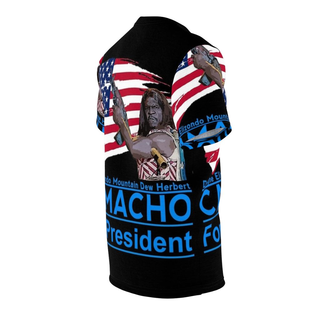 Camacho-Inspired Custom T-Shirt featuring a fictional presidential candidate - men right