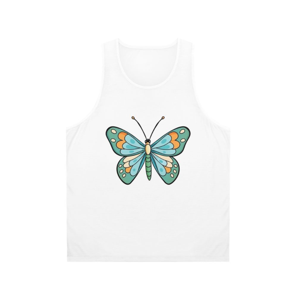 Monarch butterfly charm unisex tank top