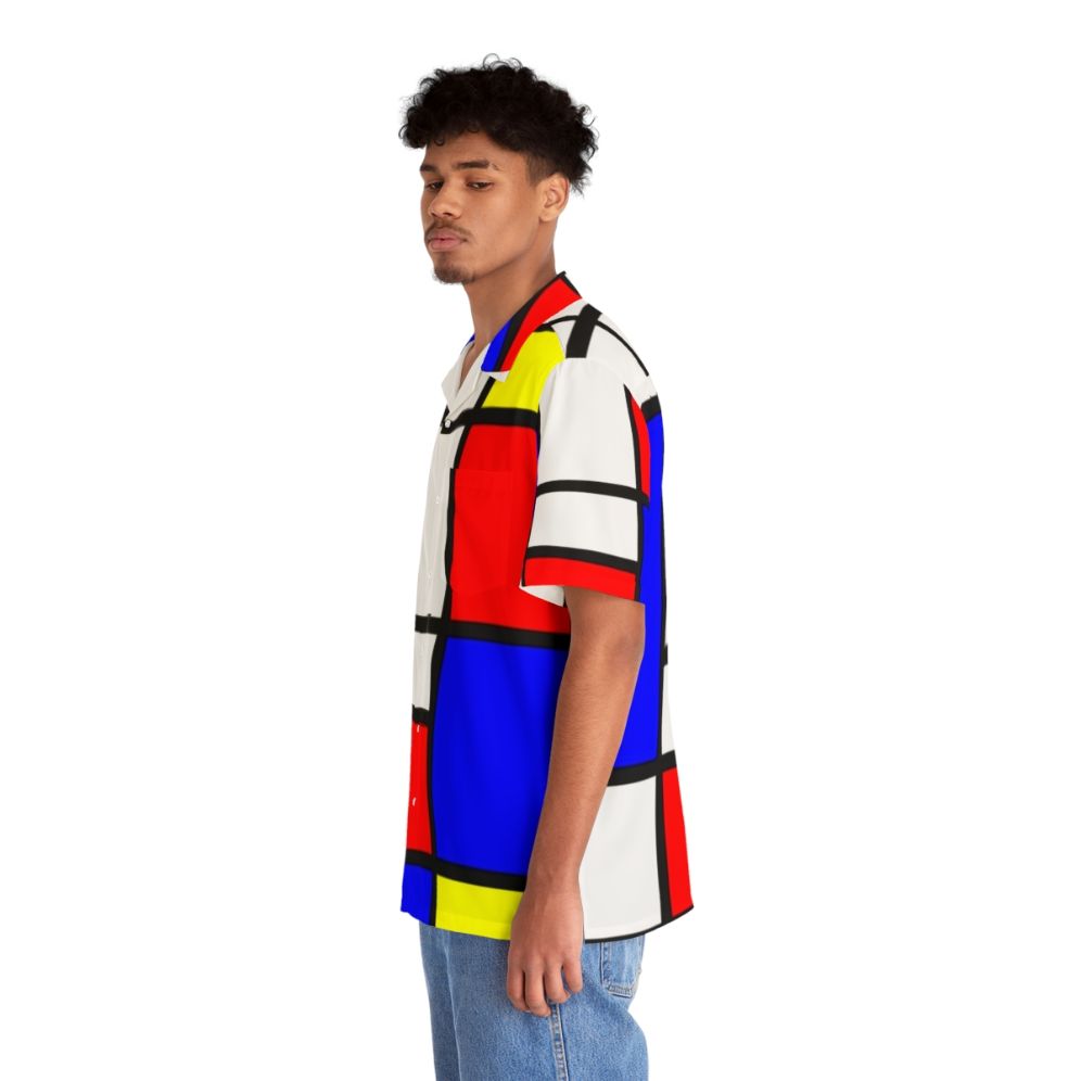 Mondrian inspired abstract geometric Hawaiian shirt - People Left