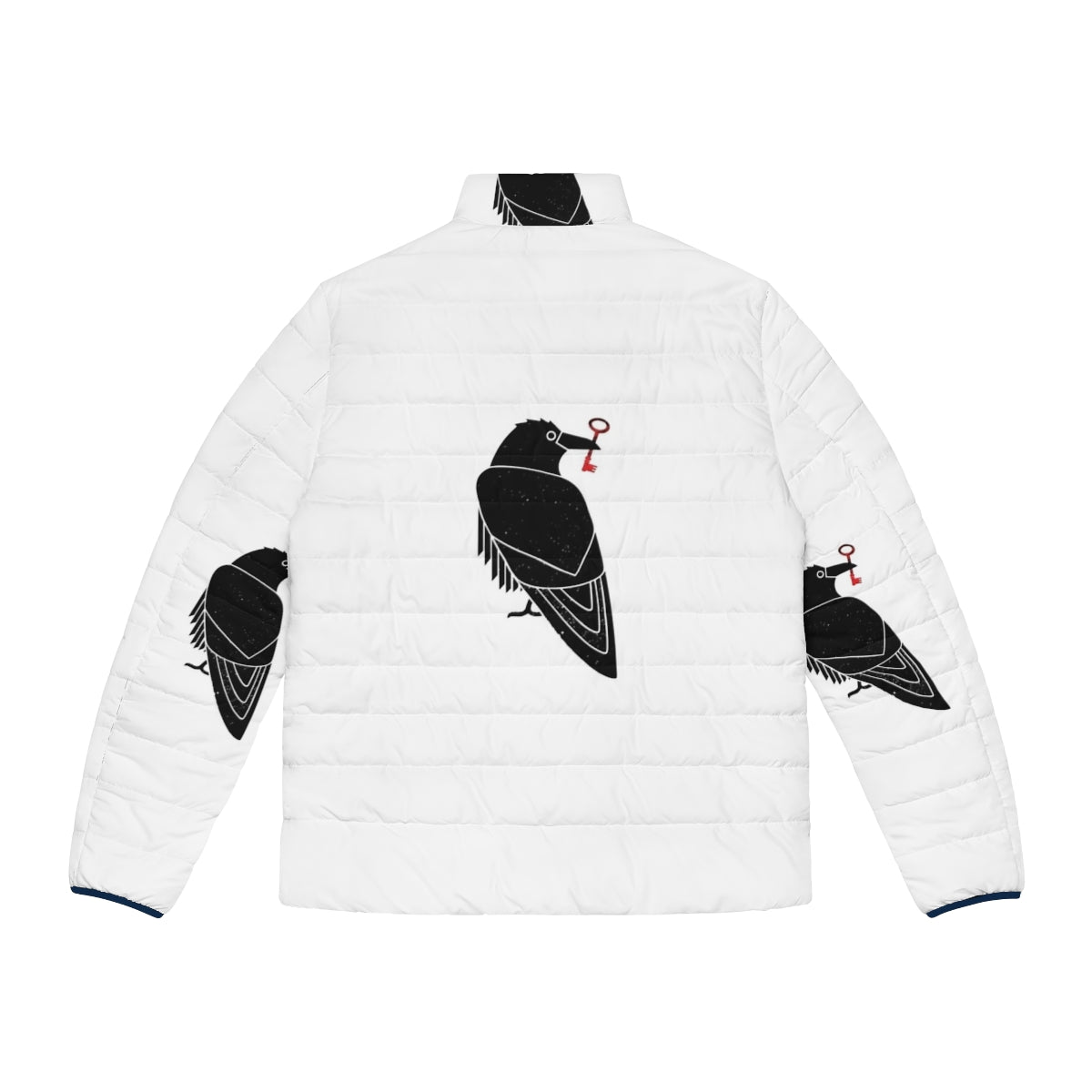 Sci-Hub Raven Puffer Jacket with science-inspired design - Back