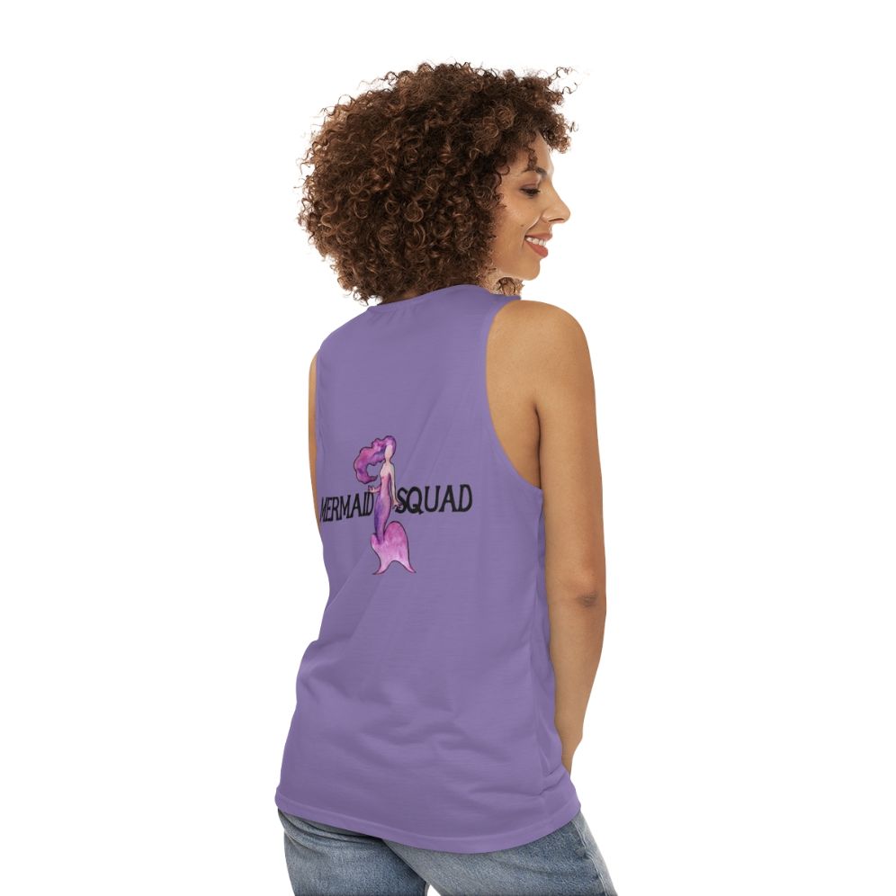 Mermaid squad unisex tank top - women back