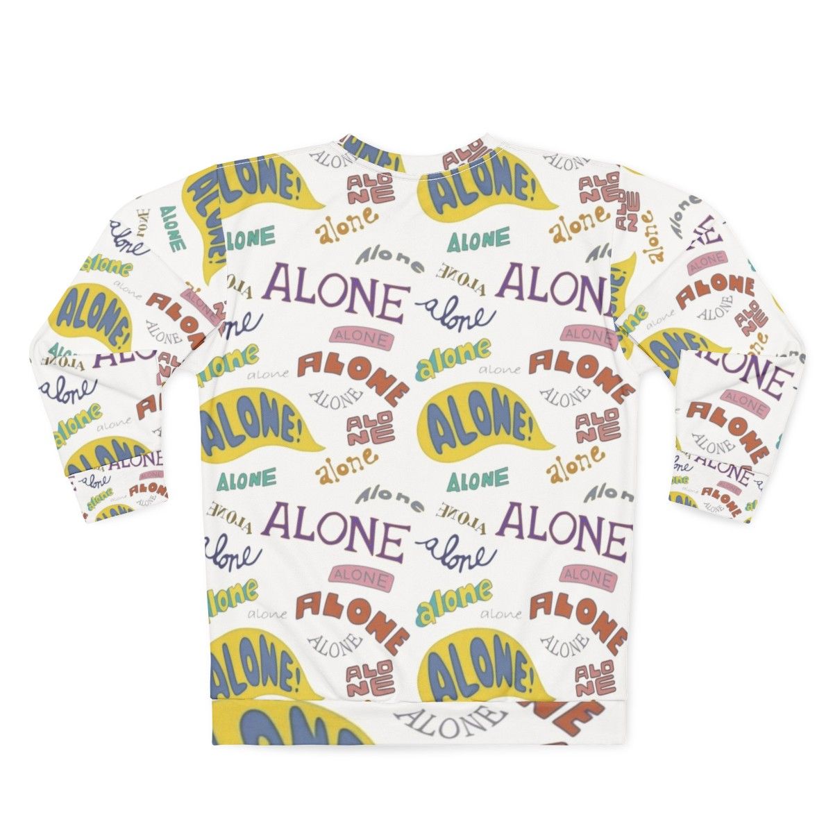 Alone Sweatshirt featuring Spongebob and Squidward - Back