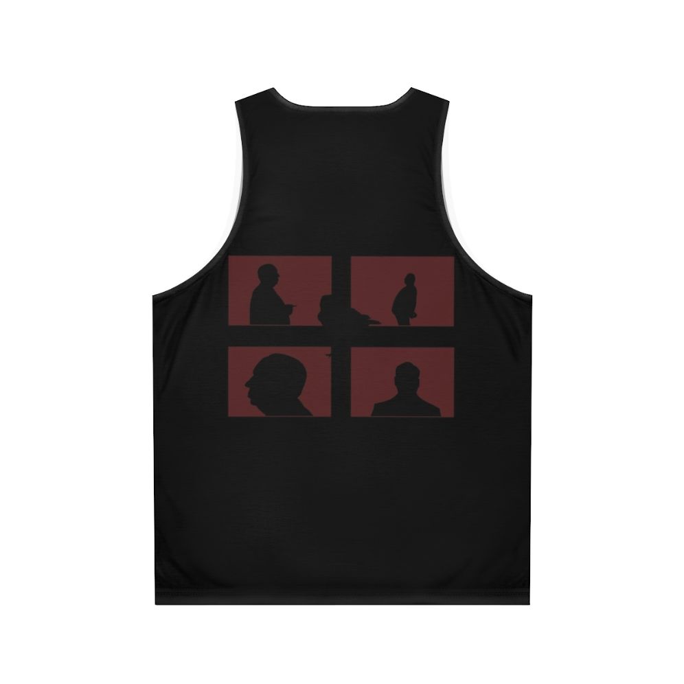 Hitchcock Unisex Tank Top with Alfred Hitchcock Thriller Artwork - Back