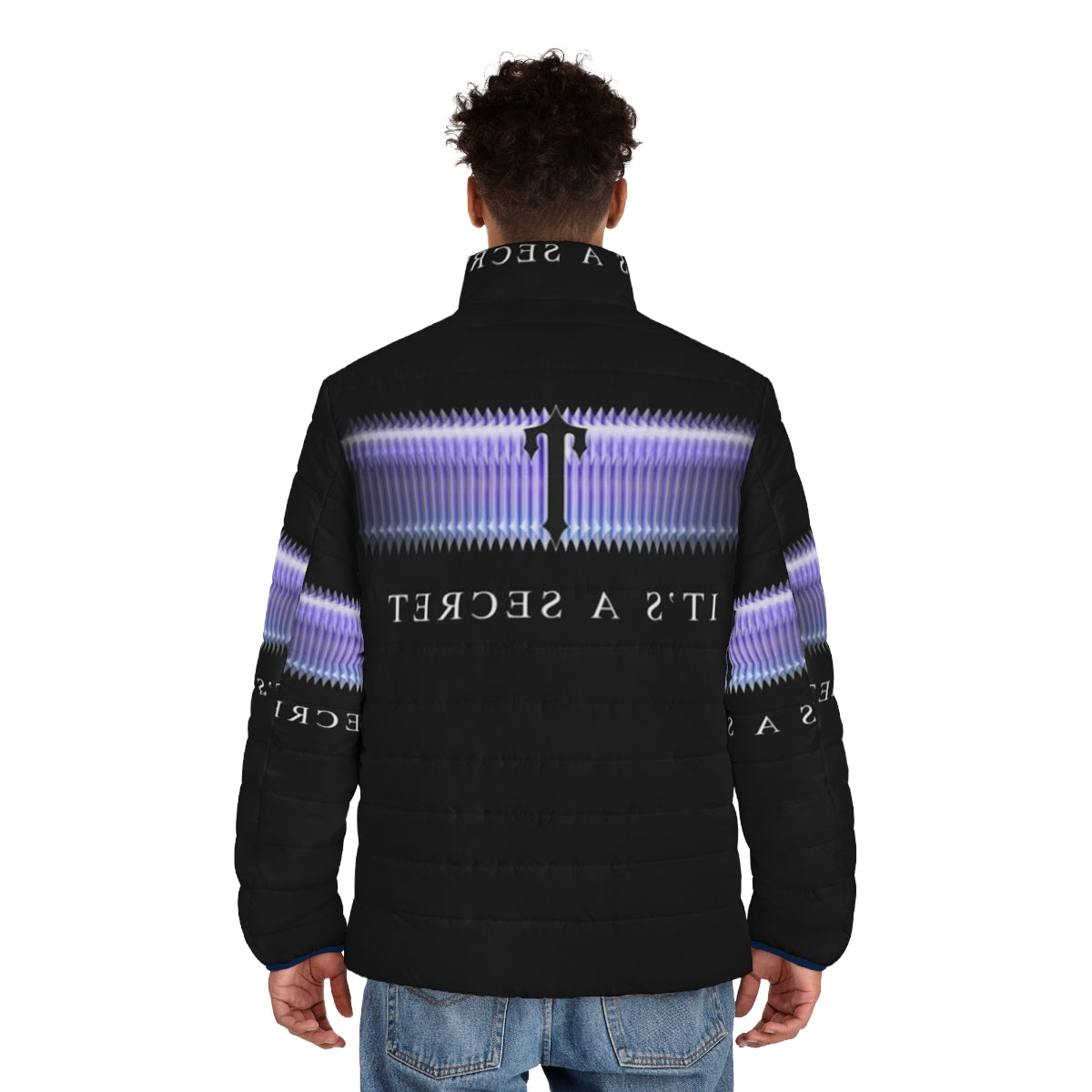 Trapstar classic black or purple puffer jacket - men back