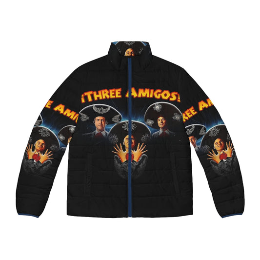 Three Cage Moon Puffer Jacket featuring a hilarious Nicolas Cage meme design