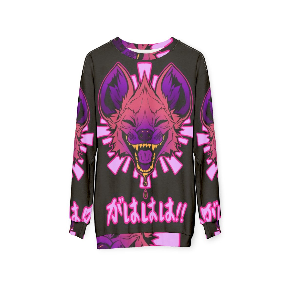 Kawaii Hyena Vaporwave Sweatshirt - hanging