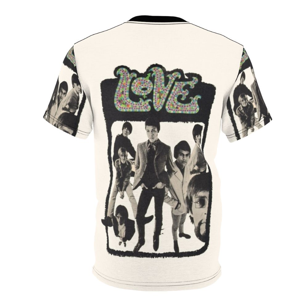 Psychedelic rock t-shirt featuring artwork inspired by the legendary band Love and their influential frontman Arthur Lee - Back