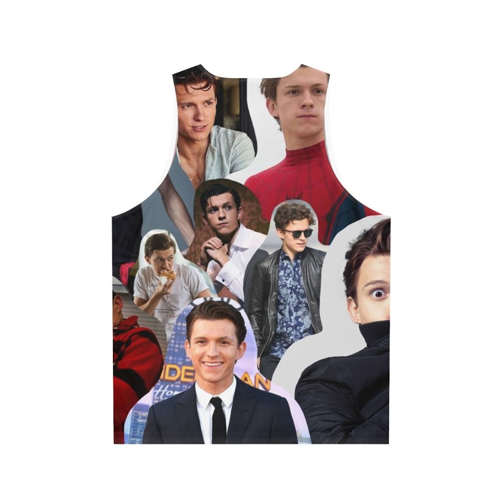 Tom Holland Spider-Man Superhero Collage Unisex Tank Top - Back