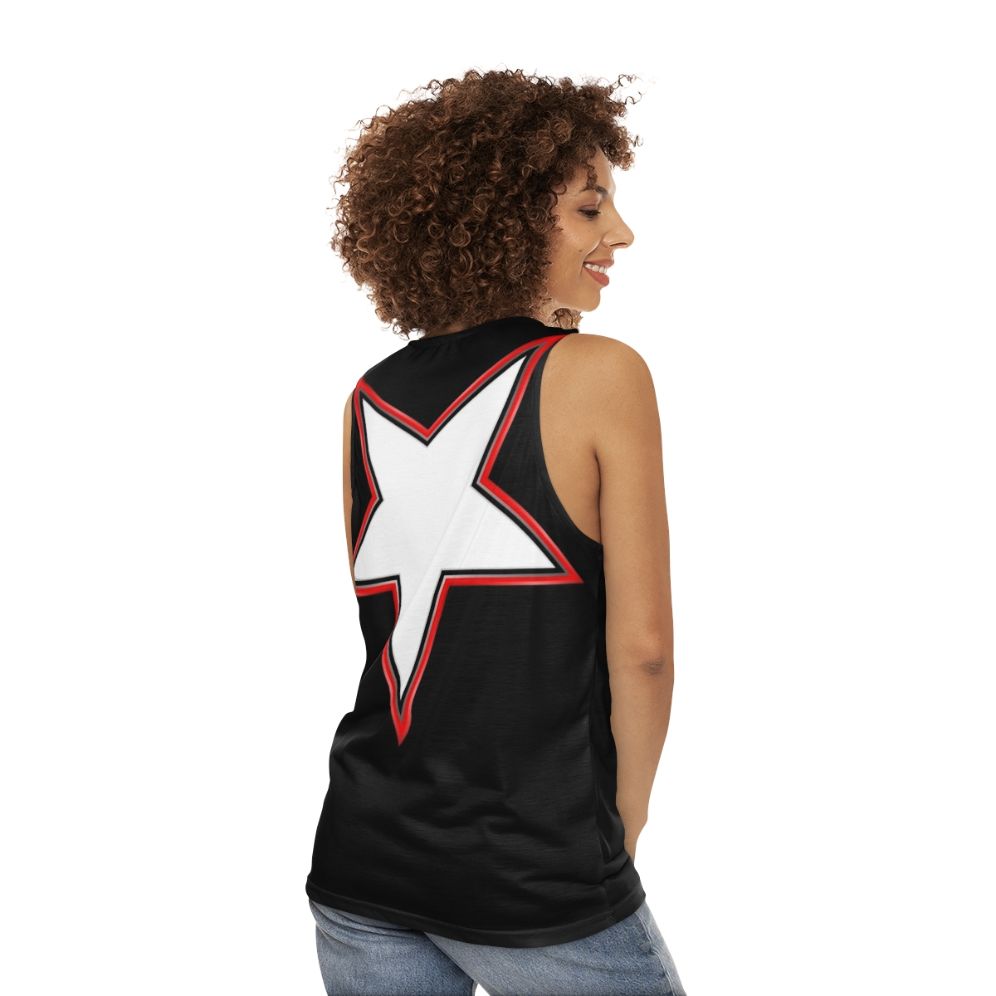 Inverted five-pointed star unisex tank top - women back