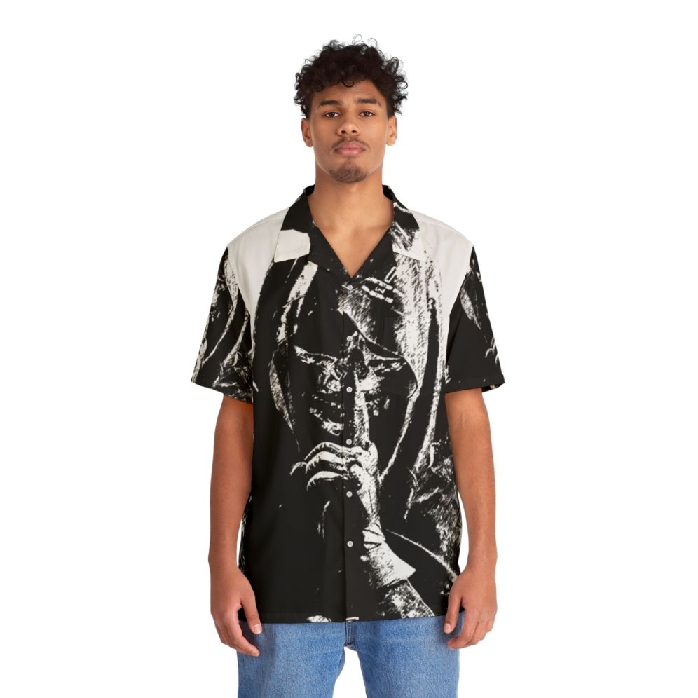 Two-Tone Higgs Death Stranding Hawaiian Shirt - People Front