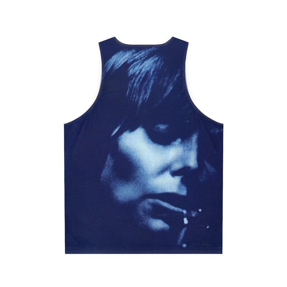 Joni Mitchell Blue Unisex Folk Music Tank Top - Back