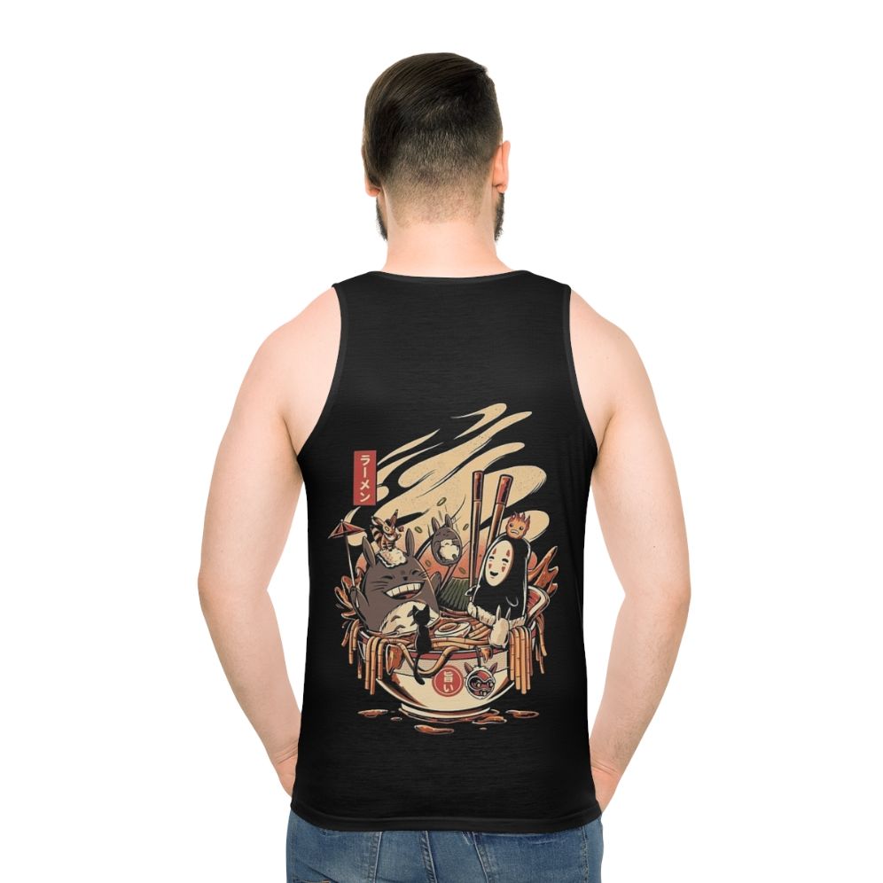 Ramen noodle unisex anime tank top - men back