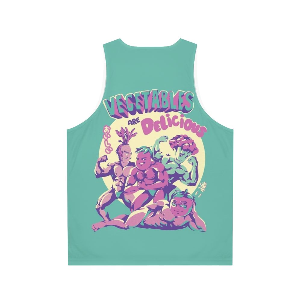 Vegetables Are Delicious Graphic Unisex Tank Top - Back