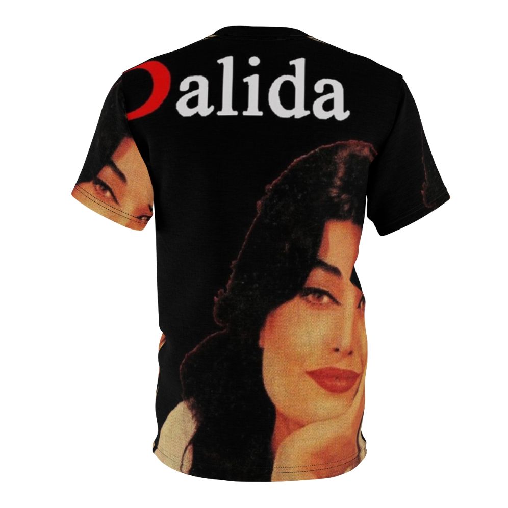 Dalida Inspired AOP T-shirt Featuring Iconic Music Artwork - Back