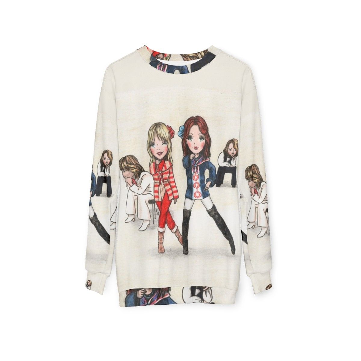 Cute cartoon "Meet Me" graphic sweatshirt for fashion-forward kids - hanging