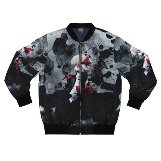 Rumia in darkness themed bomber jacket with Touhou anime and video game design