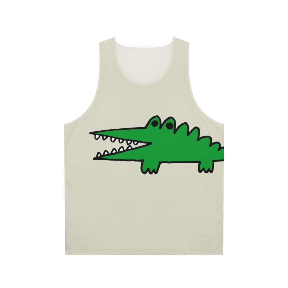 Vintage alligator tank top with a big challenges design