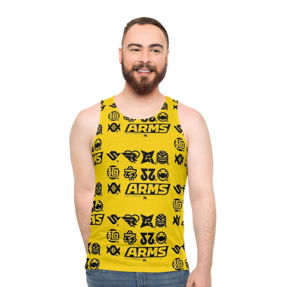 Nintendo ARMS character icons unisex tank top - men