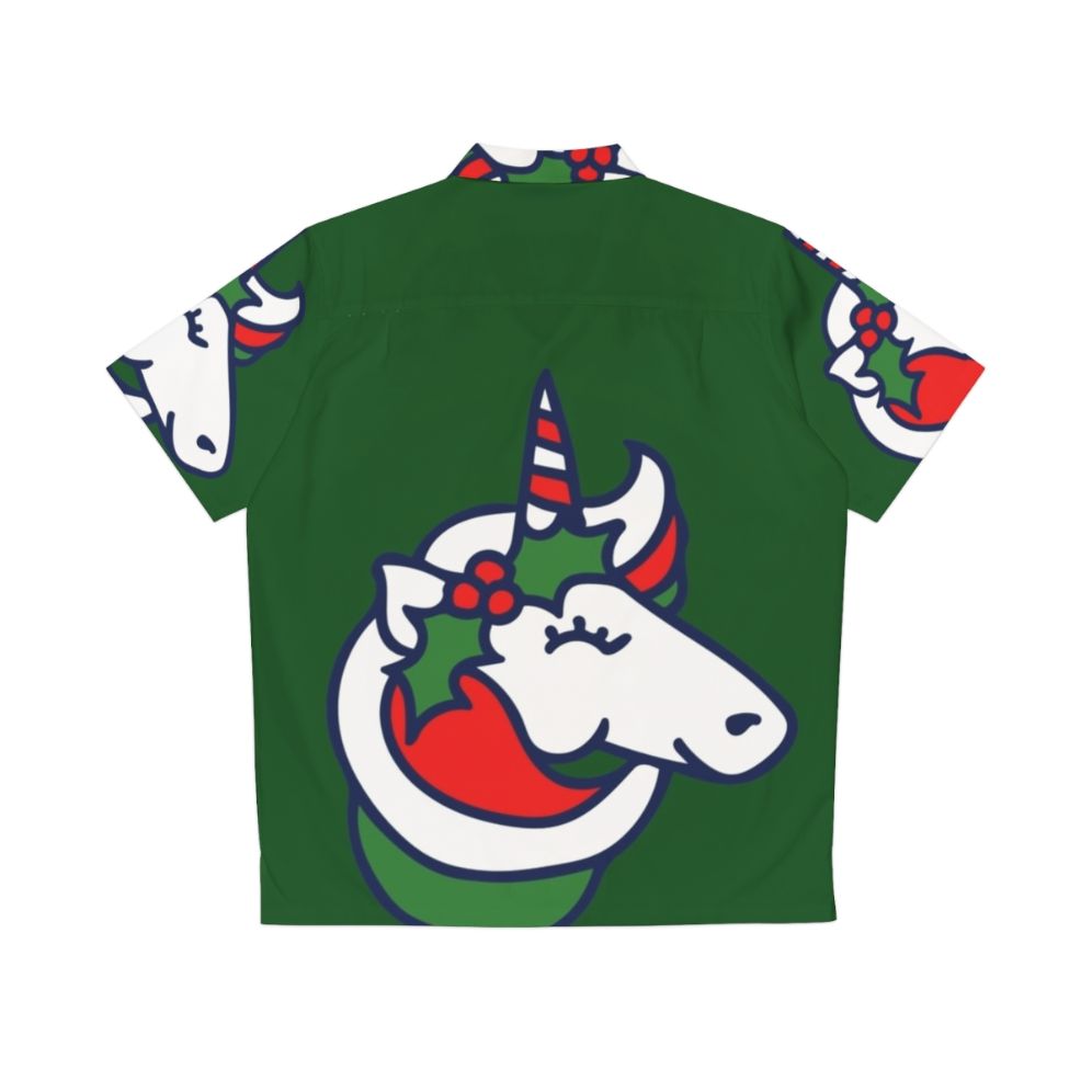 Christmas Unicorn Hawaiian Shirt - Back