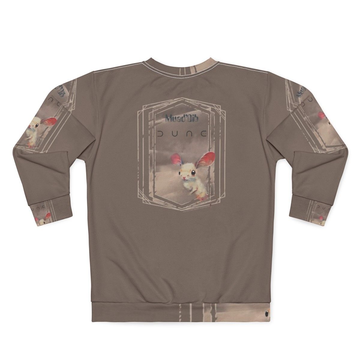 Dune-inspired sci-fi sweatshirt with desert sand mouse design - Back