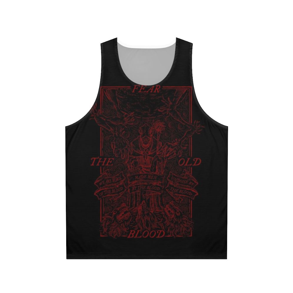 Bloodborne dark souls lovecraftian horror vintage unisex tank top