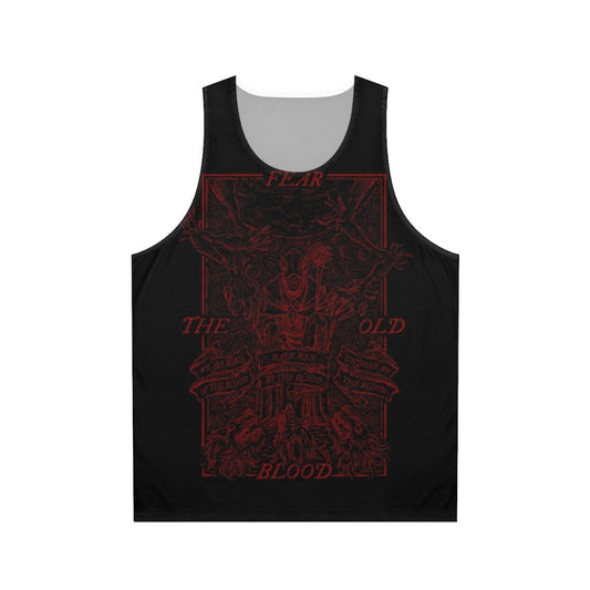 Bloodborne dark souls lovecraftian horror vintage unisex tank top