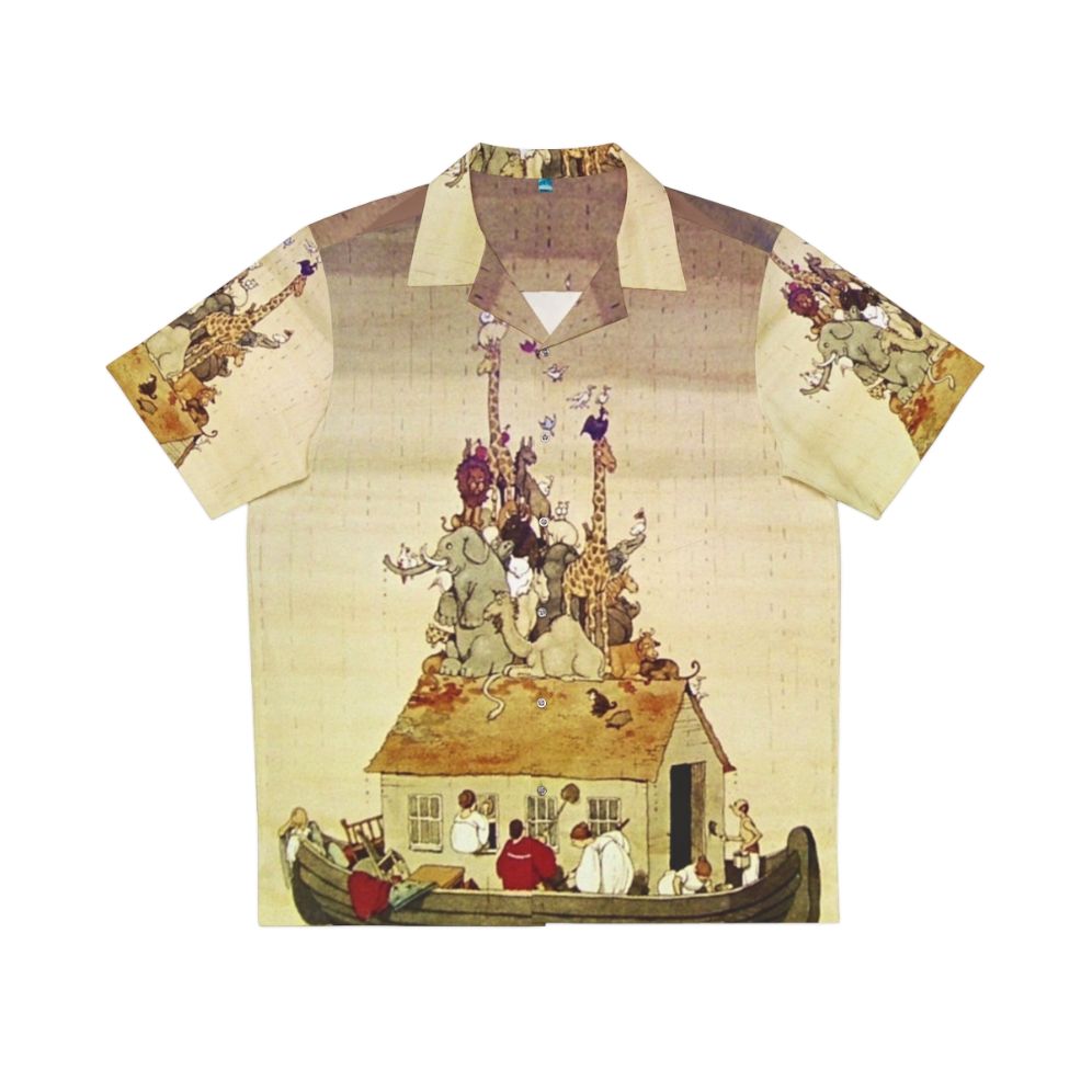 W Heath Robinson Noah's Arc Fantasy Hawaiian Shirt