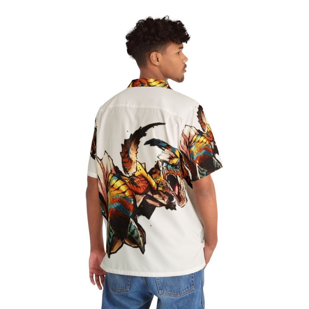 Absolute Power Tigrex Monster Hunter Hawaiian Shirt - Flat lay