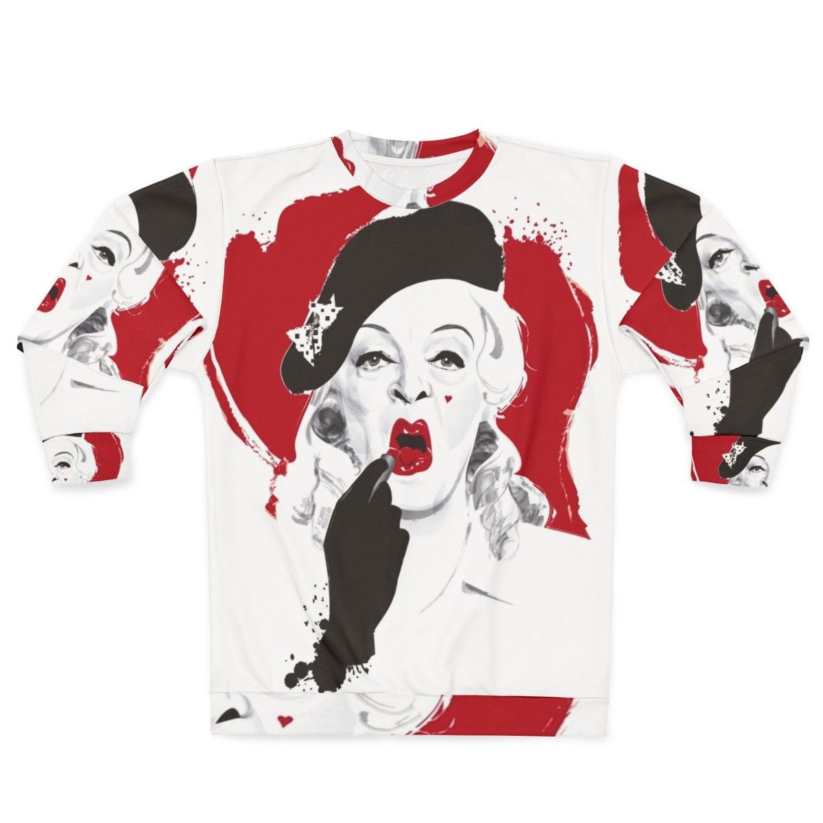 "Baby Jane Lipstick Sweatshirt featuring Hollywood Icon design by Alejandro Mogollo"