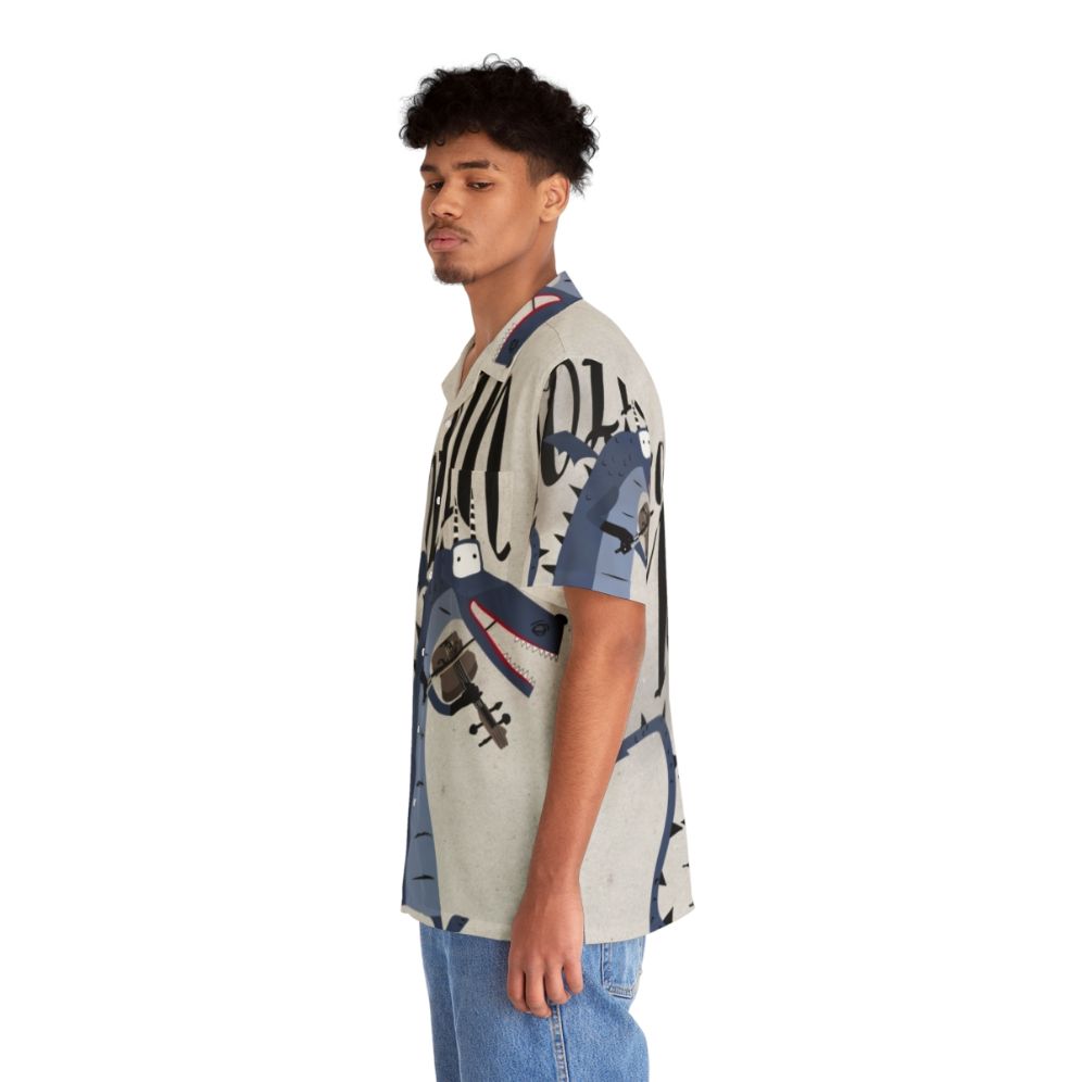 Blue Dragon Violinist Hawaiian Shirt - People Left