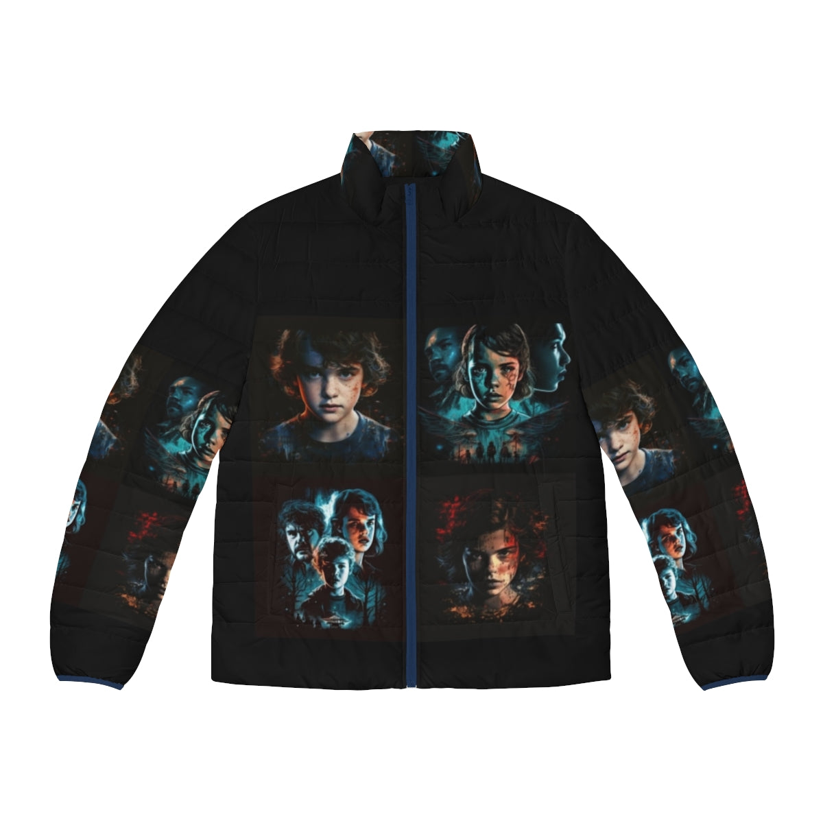 Stranger Things inspired puffer jacket, perfect for outdoor adventures