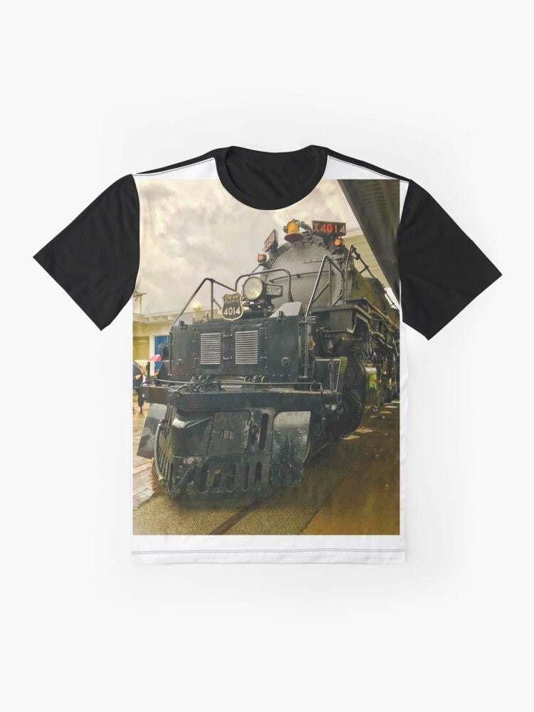 Vintage Big Boy Steam Locomotive Graphic T-Shirt - Flat lay