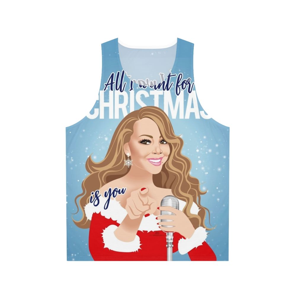 Unisex Christmas M Tank Top with Pop Art Design