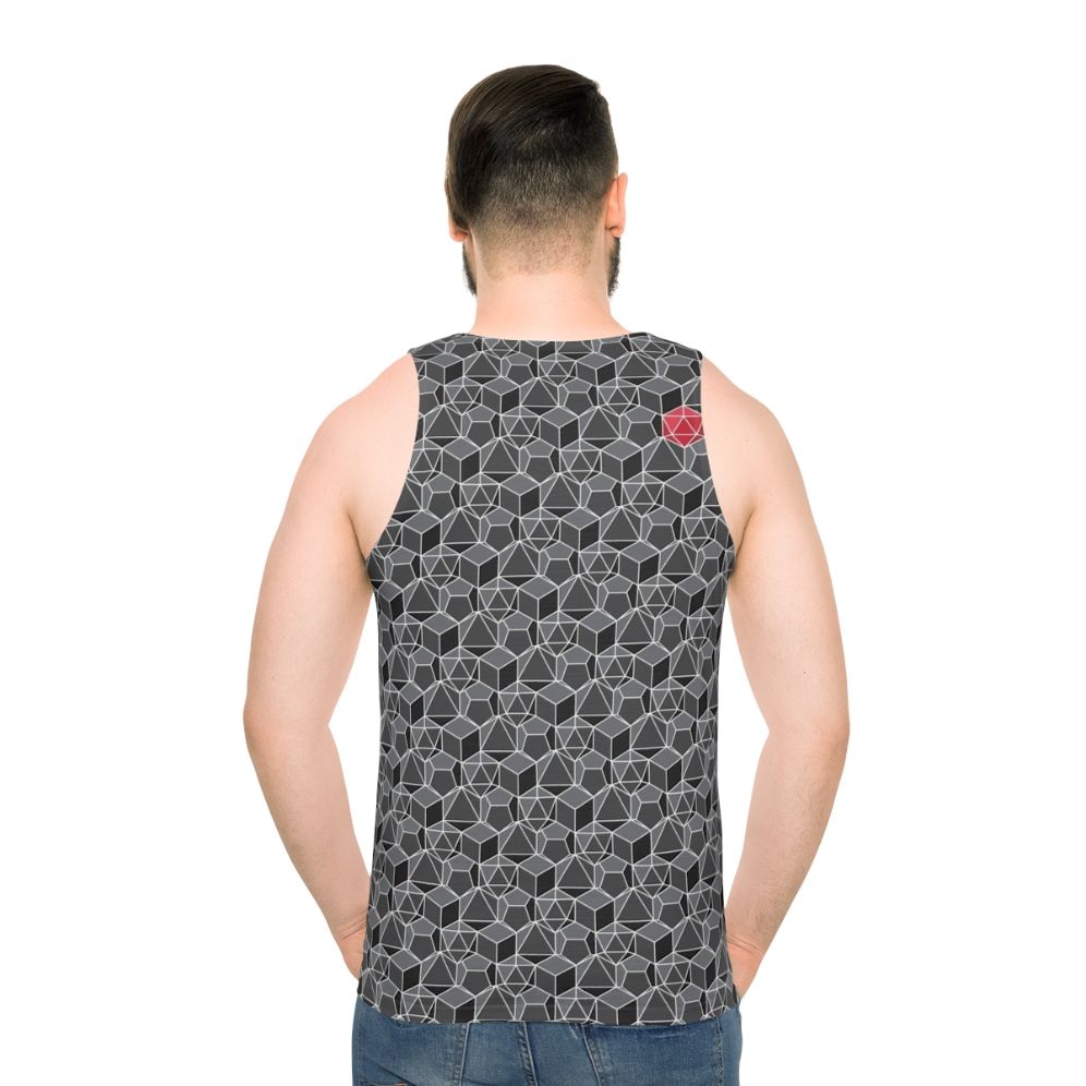 Fantasy dice pattern unisex tank top - men back