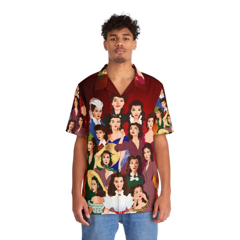 Scarlett O'Hara Classic Hawaiian Shirt - People Front